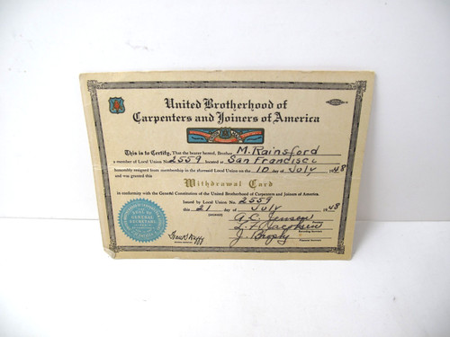 1948 carpenters joiners union - 1948,