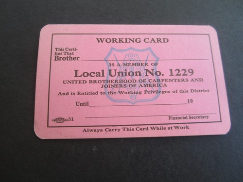Old vintage local union no - vintage,