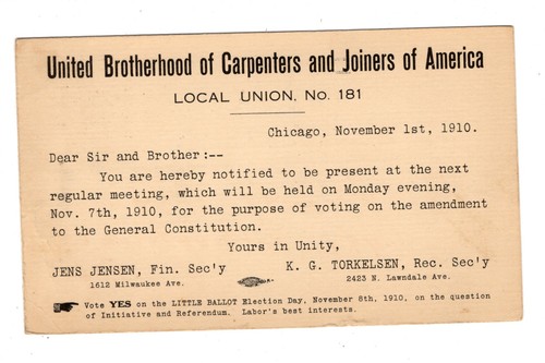 Union carpenters joiners - carpenters,